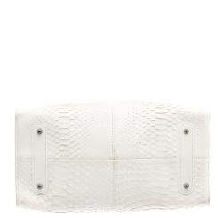 Roberto Cavalli Off White Python Florence Tote