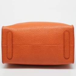 Pre Owned Roberto Cavalli Orange Leather Florence Tote