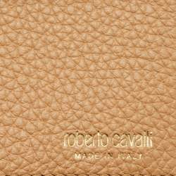 Pre Owned Roberto Cavalli Beige Leather Wallet on Chain