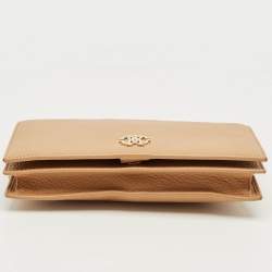 Pre Owned Roberto Cavalli Beige Leather Wallet on Chain