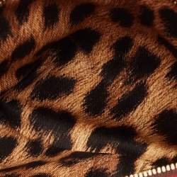 Pre Owned Roberto Cavalli Orange Leather RC Logo Zip Aound Clutch