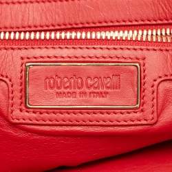 Pre Owned Roberto Cavalli Brown Leopard Print Calf Hair Tote