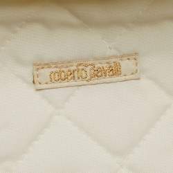 مملوكة مسبقًا Roberto Cavalli Brown/Beige Leopard Print Fabric Portable Diaper Travel Changing Mat