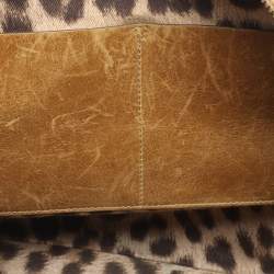 Pre Owned حقيبة ساتشل روبيرتو كافالي جلد بيج