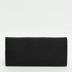 Pre Owned حقيبة كلتش روبيرتو كافالي ساتان سوداء