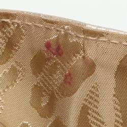 Pre Owned Roberto Cavalli Gold Metallic Leather Chain Clutch Bag