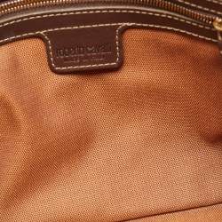 مملوكة مسبقًا حقيبة يد روبرتو كافالي نمر بني/معدني قماش مغلف بسحّاب