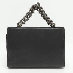 Pre Owned Roberto Cavalli Studded Black Leather Satchel