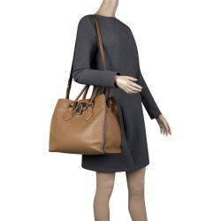 Roberto Cavalli Brown Leather Florence Tote