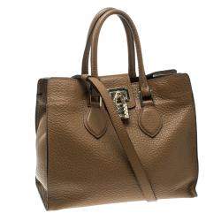 Roberto Cavalli Brown Leather Florence Tote