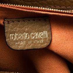 Roberto Cavalli Brown Leather Florence Tote