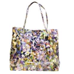 Roberto Cavalli Multicolor Printed PVC Tote
