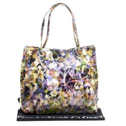Roberto Cavalli Multicolor Printed PVC Tote