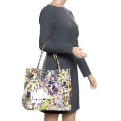 Roberto Cavalli Multicolor Printed PVC Tote