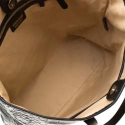 Pre Owned Roberto Cavalli Black Croc Embossed Leather Tote