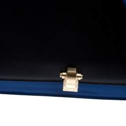 مملوكة مسبقًا Roberto Cavalli Black/Blue Leather Hera Ayers Shoulder Bag