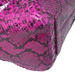Pre Owned Roberto Cavalli Purple Python Doctor Diva Shoulder Bag 