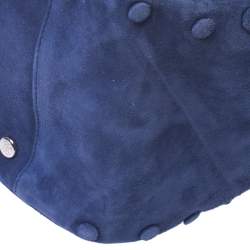 Roberto Cavalli Blue Suede Red Lining Tote