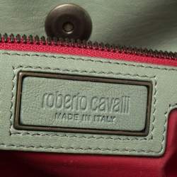 Roberto Cavalli Green Leather Tote