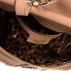 Roberto Cavalli Nude Leather Top Handle Bag