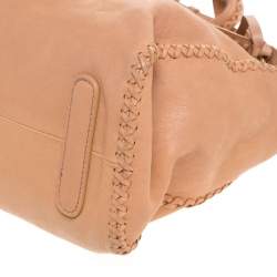 Roberto Cavalli Nude Leather Top Handle Bag