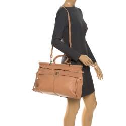 Roberto Cavalli Nude Leather Top Handle Bag