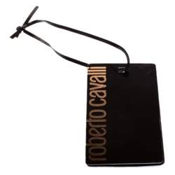 Pre Owned Roberto Cavalli Brown/Black Velvet and Suede Buckle Satchel