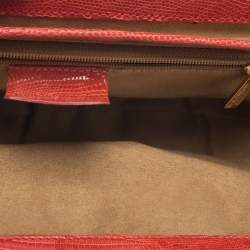 Pre Owned حقيبة كلاتش روبرتو كافالي سلسلة إطار جلد زخرفة جلد ثعبان وساتان زهور متعددة الألوان