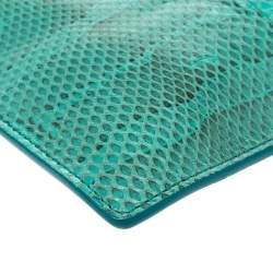 مملوكة مسبقًا حقيبة كتف روبرتو كافالي جلد ثعبان خضراء