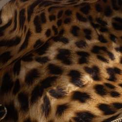 Pre Owned Roberto Cavalli Multicolor Printed Straw and Leather Zip Tote