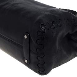 مملوكة مسبقًا حقيبة ساتشل روبرتو كافالي ريغينا جلد أسود