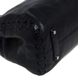 مملوكة مسبقًا حقيبة ساتشل روبرتو كافالي ريغينا جلد أسود