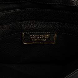 Pre Owned حقيبة روبرتو كافالي جلد أسود