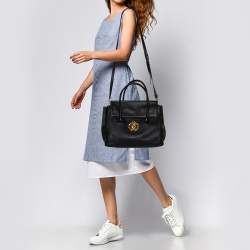 Pre Owned حقيبة روبرتو كافالي جلد أسود