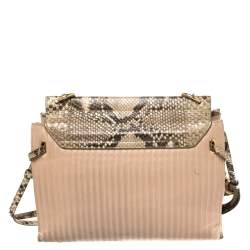 Pre Owned Roberto Cavalli Multicolor Leather And Snakeskin 'Onewish' Shoulder Bag