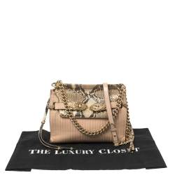 Pre Owned Roberto Cavalli Multicolor Leather And Snakeskin 'Onewish' Shoulder Bag