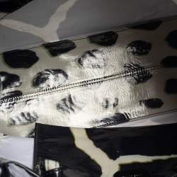 Pre Owned Roberto Cavalli Grey/Blue Printed PVC Tote 