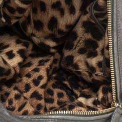 Pre Owned Roberto Cavalli Grey Leather Satchel