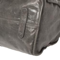 Pre Owned Roberto Cavalli Grey Leather Satchel