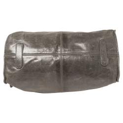 Pre Owned Roberto Cavalli Grey Leather Satchel