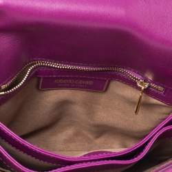 Pre Owned حقيبة كتف روبرتو كافالي سويدي وردي مزينة شراشيب ذات سلسلة