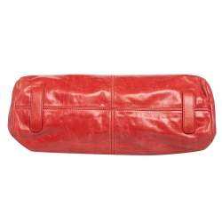 Roberto Cavalli Orange Leather Multiple Pocket Top Handle Bag