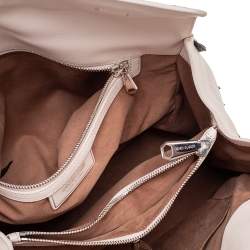 مملوكة مسبقًا Roberto Cavalli Black/Beige Leather and Python Cut Out Flap Tote