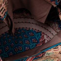 Pre Owned Roberto Cavalli Multicolor Graphic Print Leather Convertible Tote