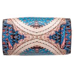 Pre Owned Roberto Cavalli Multicolor Graphic Print Leather Convertible Tote