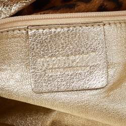 Pre Owned Roberto Cavalli Gold Python Hobo