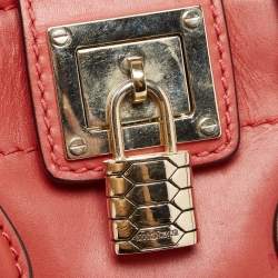 مملوكة مسبقًا حقيبة يد توتس روبرتو كافالي فلورنس جلد برتقالي