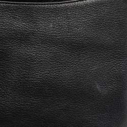 مملوكة مسبقًا Roberto Cavalli Black Leather Zip Detail Chain Shoulder Bag
