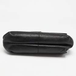 مملوكة مسبقًا Roberto Cavalli Black Leather Zip Detail Chain Shoulder Bag