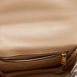 Roberto Cavalli Brown/Beige Python Top Handle Bag